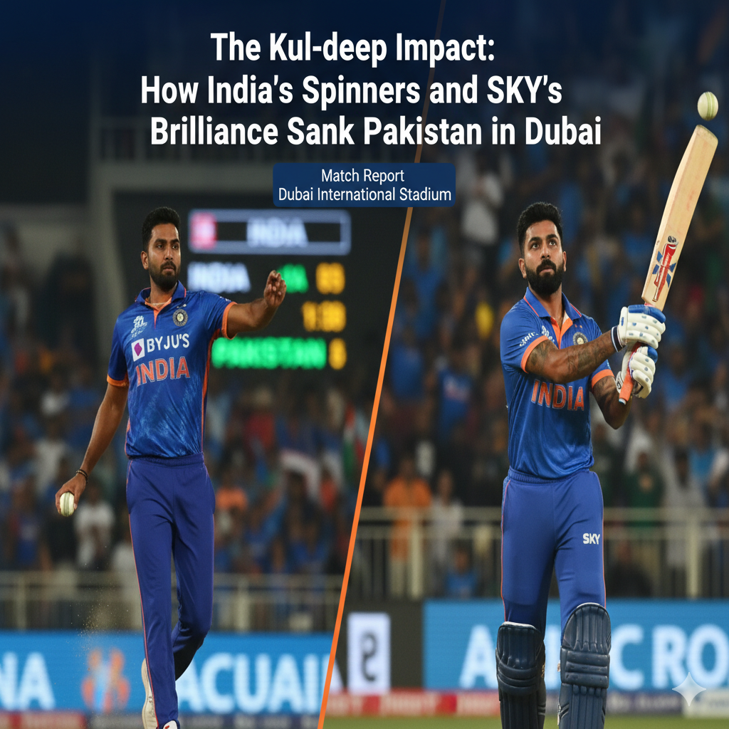 The Kul-deep Impact: How India's Spinners and SKY's Brilliance Sank Pakistan in Dubai